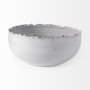 68909 - Larsen 13L x 13W White Ceramic Large Decorative Bowl