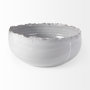 68909 - Larsen 13L x 13W White Ceramic Large Decorative Bowl