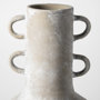 68910 - Sherry Rustic Brown Tall Neck Ceramic Vase 