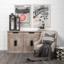 68587 - Kensington Beige Linen Fabric and Wood Accent Chair
