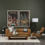 68970 - Ambrose 20.0L x 20.0W x 61.8H Black Metal W/White Fabric Shade Floor Lamp