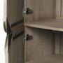 68476 - Excelsior II 68.1" H Light Brown Wood Gold Iron Base Storage Cabinet 