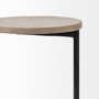 68486 - Ballatine 15L x 15W x 27H Brown Wood Round Top w/ Black Metal Base Accent Table