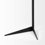 68487 - Ballatine II 15L x 15W x 27L White Marble Round Top White w/ Black Metal Base Accent Table