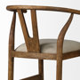 68499 - Trixie Cream Upholstered Seat Brown Wood Frame Bar Stool
