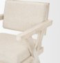 68505 - Topanga I Cream Fabric Wrap Blonde Wooden Frame Dining Chair