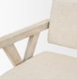 68505 - Topanga I Cream Fabric Wrap Blonde Wooden Frame Dining Chair