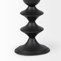 68558 - Candelero I Small Black Metal Grooved Table Candle Holder 