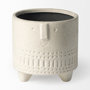 68571 - Jacob I Short White Ceramic Smiling Face Vase