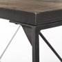 68586 - Trestman III 66L x 18W Brown Wood Top W/Black Iron Base Accent Bench