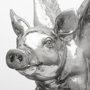44203 - Hogbadi Set of 2 Silver Flying Pigs