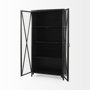 50361 - Poppy II 73.8" H Black Metal With Glass Door Display Cabinet 