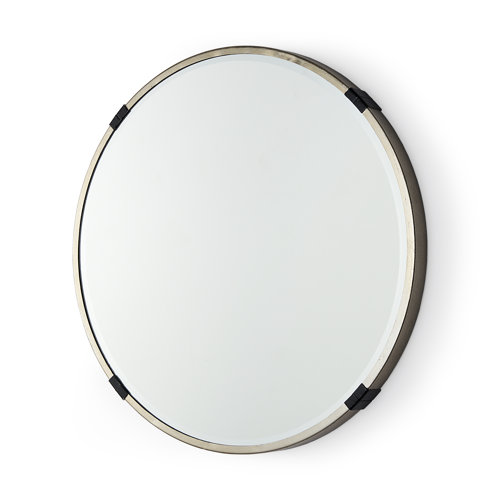 69326 - Melissa 23" Small Round Gold Metal Wall Mirror