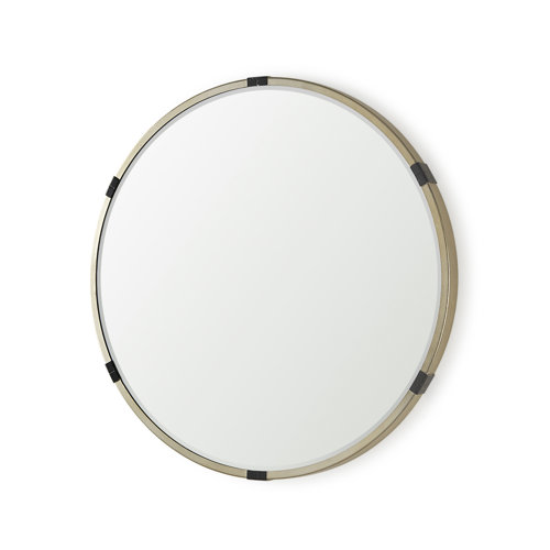 69327 - Melissa 28.5" Medium Round Gold Metal Wall Mirror