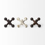 57164 - Jax Set of 3 8L x 7W Cast Iron Metal Jacks