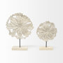 68170 - Kamara II (Large) 16L x 4W White Washed Wood W/Antiqued Silver  Botanical Decorative Object