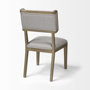 68192 - Tenton I Grey Fabric Wrap Brown Wooden Base Dining Chair
