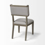 68193 - Tenton II Grey Fabric Seat Brown Wood Frame Dining Chair