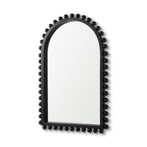 Leeds 23L x 35H Black Wood Arch Frame Mirror