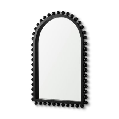 69285 - Leeds 23L x 35H Black Wood Arch Frame Mirror