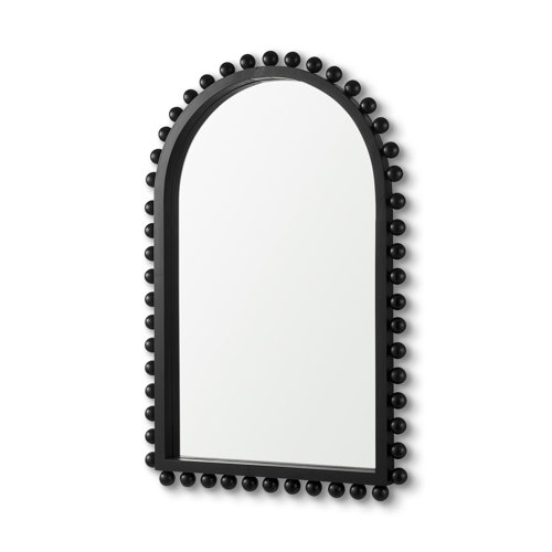 69285 - Leeds 23L x 35H Black Wood Arch Frame Mirror