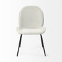 69284 - Inala White Fabric Seat Black Metal Frame Dining Chair