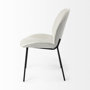 69284 - Inala White Fabric Seat Black Metal Frame Dining Chair