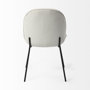 69284 - Inala White Fabric Seat Black Metal Frame Dining Chair