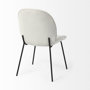 69284 - Inala White Fabric Seat Black Metal Frame Dining Chair