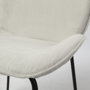 69284 - Inala White Fabric Seat Black Metal Frame Dining Chair