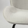 69284 - Inala White Fabric Seat Black Metal Frame Dining Chair