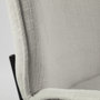 69284 - Inala White Fabric Seat Black Metal Frame Dining Chair