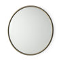 69342 - Piper 35.8L x 1.0W x 35.8H Small Gold Metal Round Wall Mirror