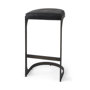 69271 - Tyson 17L x 18W x 31H Black Leather W/ Metal Frame Bar Stool