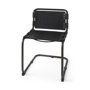 69273 - Berbick 33" Total Height Black Leather w/ Iron Frame Dining Chair