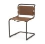 69274 - Berbick 33" Total Height Medium Brown Leather w/ Iron Frame Dining Chair 