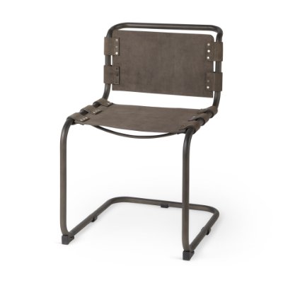 69275 - Berbick 33" Total Height Brown/Gray Suede w/ Iron Frame Dining Chair