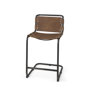 69277 - Berbick 20.5 x 24.75 x 39 Medium Brown Leather W/ Iron Frame Counter Stool