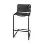 69279 - Berbick 43" Total Height Black Leather w/ Iron Frame Bar Stool