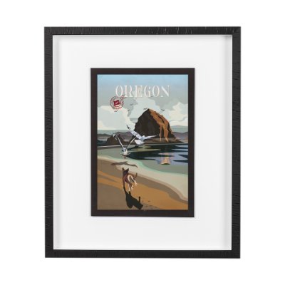 13582 - Oregon Go USA (M) by Mercana Studio a Framed Art Print Matted under Glass
