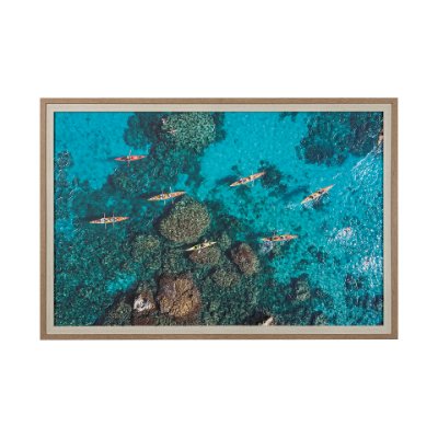 13681 - Anthony Quinn Bay by Michele Falzone a Hand Embellished Textured Framed Photo Art Print Matted under