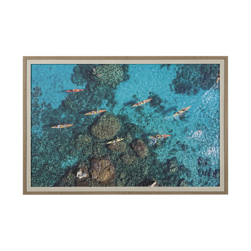 13681 - Anthony Quinn Bay by Michele Falzone a Hand Embellished Textured Framed Photo Art Print Matted under