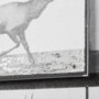 13682 - Elk Trotting by Eadweard Muybridge a Hand Embellished Textured Framed Art Print Matted under Glass