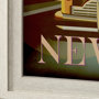 13691 - New York Go USA (XL) by Mercana Studio a Hand Embellished Decograph Framed Art Print under Glass
