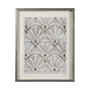 13697 - Deco Patterning I by Victoria Barnes a Hand Embellished Textured Framed Art Print Matted under Glass