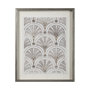 13698 - Deco Patterning II by Victoria Barnes Hand Embellished Textured Framed Art Print Matted under Glass