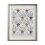 13699 - Deco Patterning III by Victoria Barnes Hand Embellished Textured Framed Art Print Matted under Glass