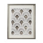 13700 - Deco Patterning IV by Victoria Barnes Hand Embellished Textured Framed Art Print Matted under Glass