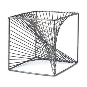 Rochon 8L x 8W Gray Metal Decorative Cube