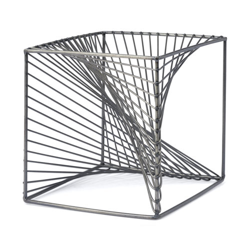 68535 - Rochon 8L x 8W Gray Metal Decorative Cube